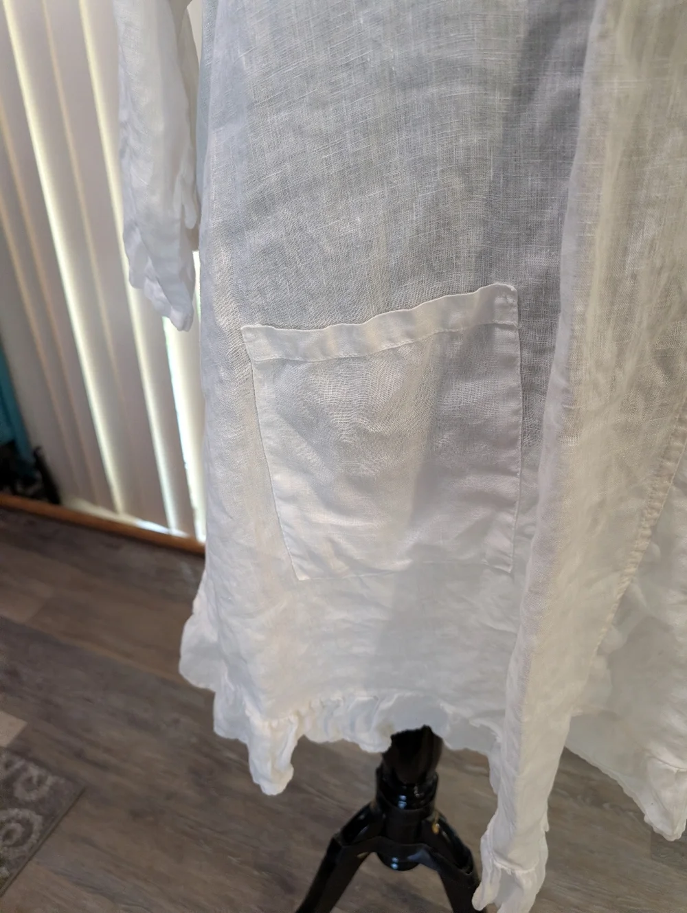 Match Point White Linen Dress - Picture 4 of 5